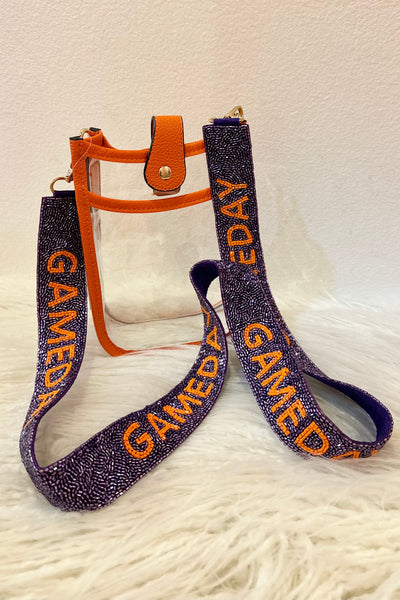 Dawgs / Bulldogs / Game Day / Beaded Guitar Purse Straps / Crossbody / Team Colors