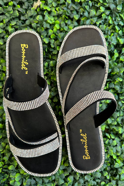 Bling Black Sandals