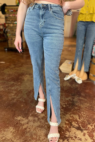 Chloe High Waist Slit Jeans