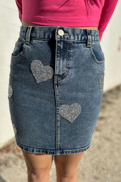 Diane's Heart Denim Skirt – The Salted Hippie Boutique