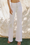 Layla High Rise White Flare Jeans