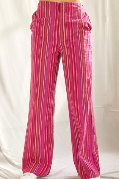 Colorful store striped jeans