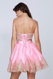 Juliet 759 Short Sweetheart Neckline Strapless Dress with Bow
