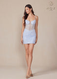 Nox Anabel G817 Short Fitted Corset Cocktail Dress