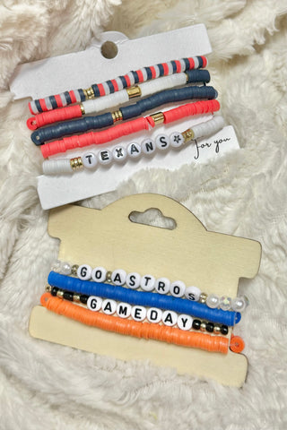 Sports Beaded Bracelet Stacks