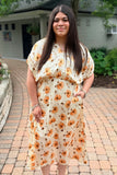 Golden Hour Garden Midi Dress