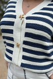 Coastal Starlet Nautical Knit Top