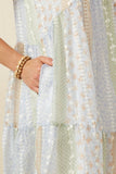 Bluebell Breeze Patchwork Mini Dress