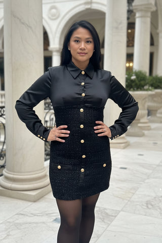 Cutesy Tweed Mini Dress