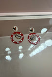 Texans Game Day Crystal Ring Drop Earrings