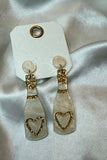 Champagne Bottle Pop Love Statement Drop Earrings