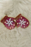 Snowflake Mitten Studs