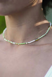Green Seed Bead Necklace