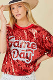 ✨⚽️ 🏈Game Day Sequin Short Sleeve Top⚾️🏀✨