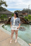 Coastal Starlet Nautical Knit Top