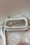Chic Clear Double-Zip Crossbody Bag