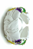 King Cake Sweetheart Topknot Beaded Headband