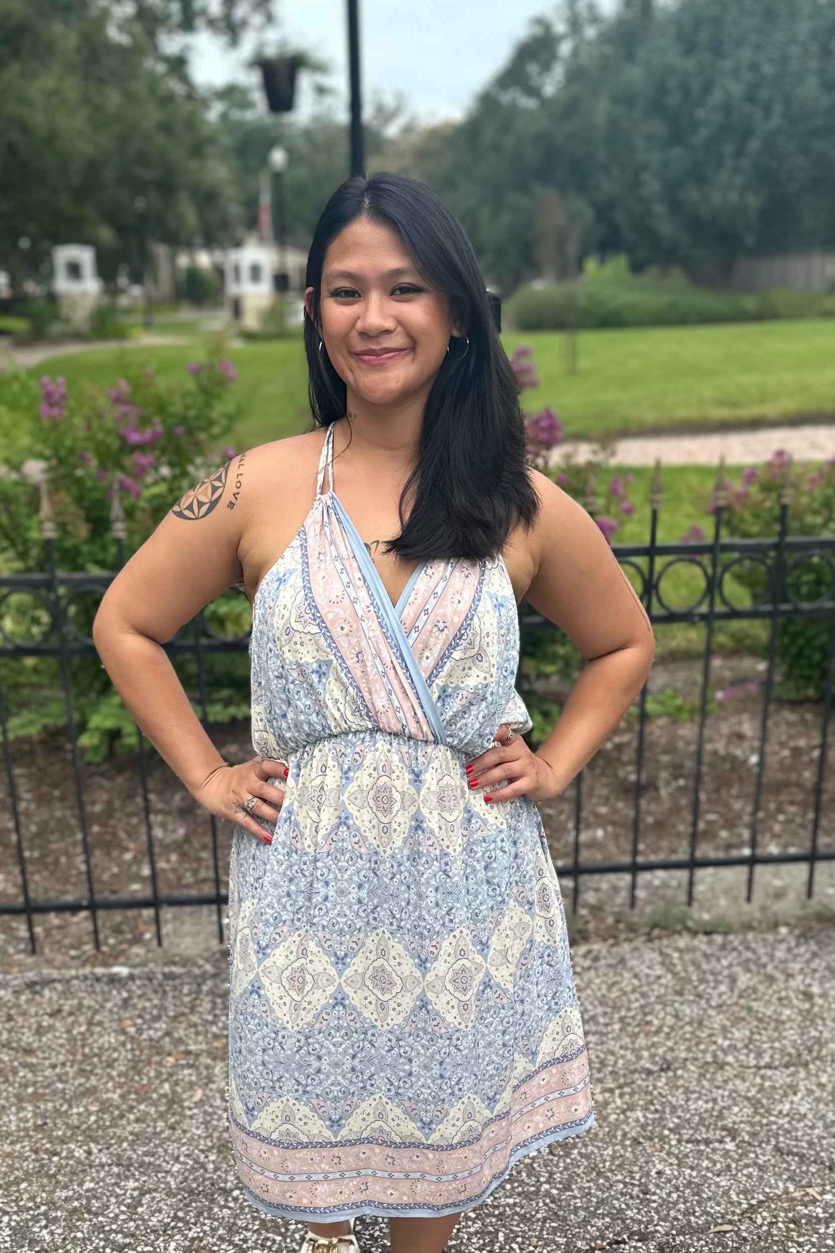 boho chic summer dress Bohemian 3XL Padded Enough GORGLITTER Women's Floral Wedding weather adventures Color:Royal Blue and Black