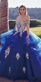 Juliet 1432 Dress Quinceanera Ball Gown Metallic Embroidery Glitter Tulle