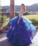 Juliet 1432 Dress Quinceanera Ball Gown Metallic Embroidery Glitter Tulle