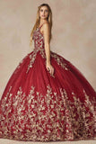 Juliet 1442 Long 3D Butterfly Appliques Strapless Bodice Cape Quinceanera Dress
