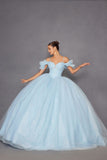 Juliet JT1487H Cold Shoulder quinceanera Ball Gown