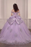 Ladivine 15730 Glitter Tulle Embroidered Lace Applique Sweet 16 Gown