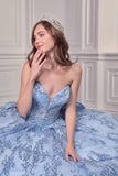 Ladivine 15732 Fairytale Strapless Sweetheart Cinderella Quinceanera Ball Gown