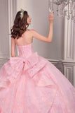 Ladivine 15732 Fairytale Strapless Sweetheart Cinderella Quinceanera Ball Gown