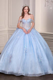 Ladivine 15735 Off the Shoulder Beaded Corset Bodice Quinceanera Ball Gown