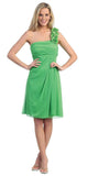 CLEARANCE - Eureka 1801 One Shoulder Knee Length Chiffon Dress (Size 2XL)