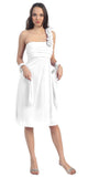 CLEARANCE - Eureka 1801 One Shoulder Knee Length Chiffon Dress (Size 2XL)