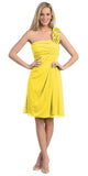 CLEARANCE - Eureka 1801 One Shoulder Knee Length Chiffon Dress (Size 2XL)