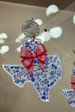 Bluebonnet Bow Texas Drop Earrings
