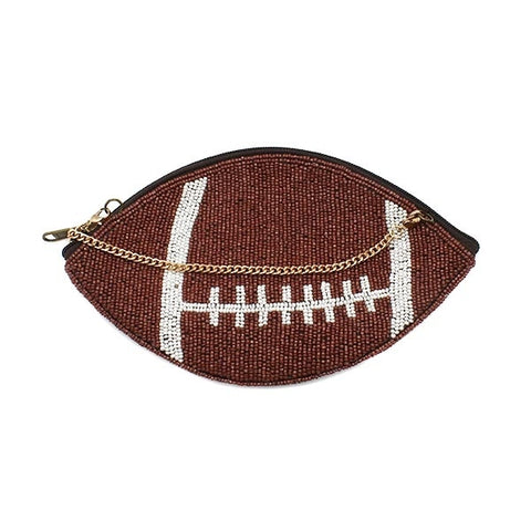 Beaded Football Clutch Bag
