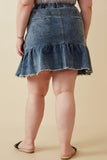 Denim Darling Curvy Ruffle Skirt