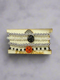 Mini Halloween Pumpkin Beaded Bracelet Set 🎃🖤
 - Dixie Rose