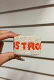 Astros Houston Baseball Beaded Cuff Bracelet
