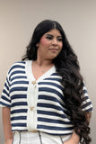 Coastal Starlet Nautical Knit Top