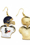 Texans Game Day Helmet & Jersey Drop Earrings