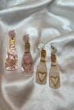 Champagne Bottle Pop Love Statement Drop Earrings
