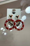 Texans Game Day Crystal Ring Drop Earrings