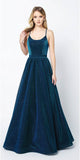 Juliet 204 Criss Cross Back Ball Gown Style Glitter Dress