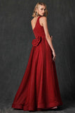 Juliet 205 Long One Shoulder Sleeveless Glitter Gown