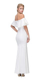 CLEARANCE - Eureka 2102 Long Dress Off Shoulder with V-Notch Ruffled Bodice (Size XL)