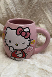 Pink Kitty Hearts Ceramic Mug