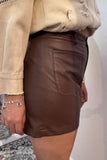 🤎 Mocha Moment Faux Leather Shorts