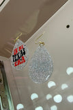In My Texas Era Glitter Teardrop Earrings
