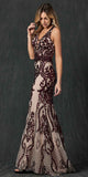 Juliet 243 Sequins Long Evening Dress Cut-Out Back