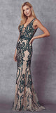 Juliet 243 Sequins Long Evening Dress Cut-Out Back